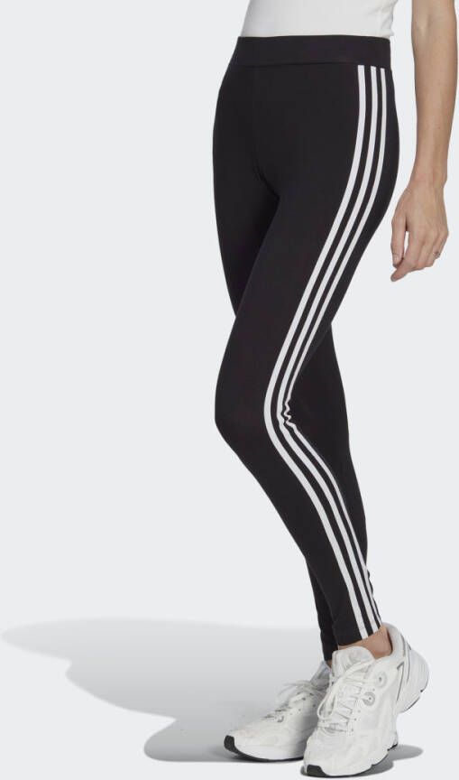 Adidas Originals Zwarte Trainingsleggings met 3-Stripes Black Dames