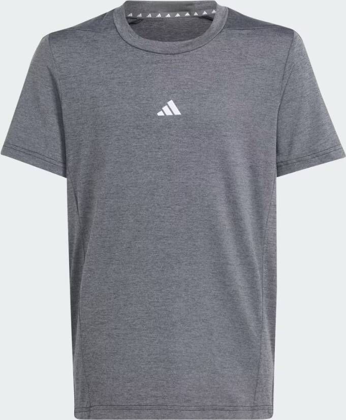 Adidas Sportswear sportshirt grijs Sport t-shirt Gerecycled polyester Ronde hals 128