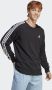 Adidas M 3S FT SWT Stijlvol en Comfortabel Sweatshirt Zwart Heren - Thumbnail 2