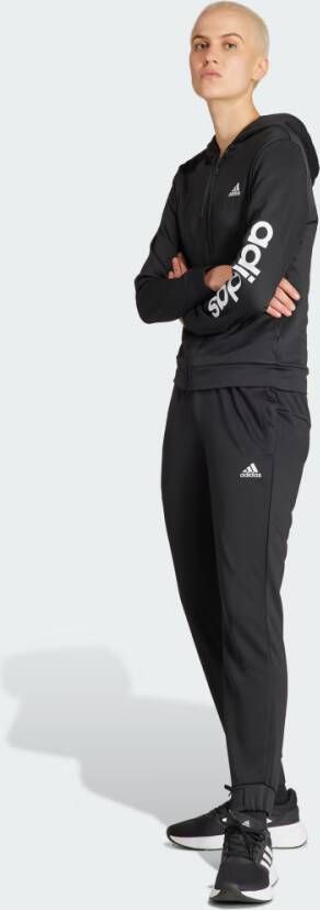 Adidas Dames Zwarte Tracksuit Linear Collectie Black Dames