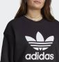 Adidas Iconische Trefoil Crew Sweatshirt Vrouwen Black Dames - Thumbnail 6