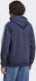 Adidas Essentials Fleece 3-Stripes Hoodie Blauw Heren - Thumbnail 6