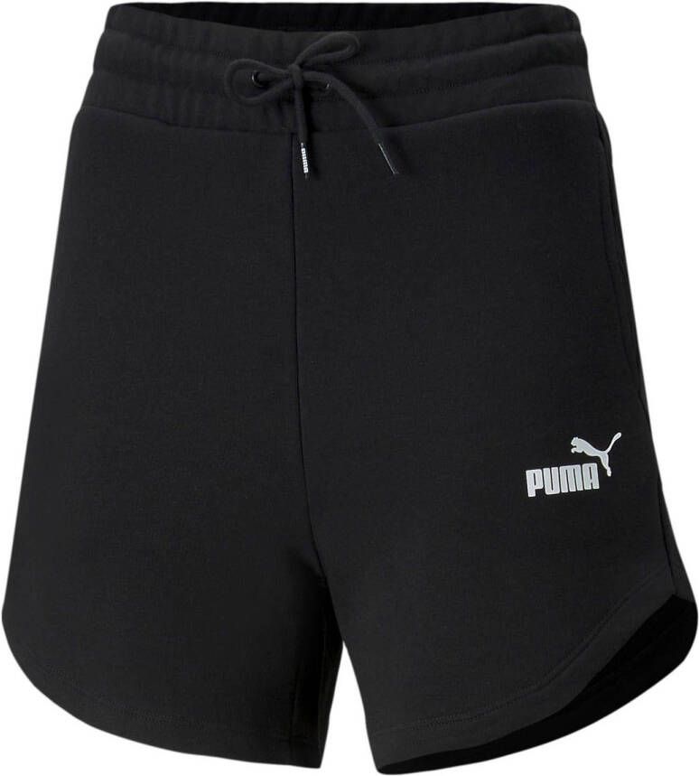 Puma essentials 5-icnh high waist korte broek zwart dames