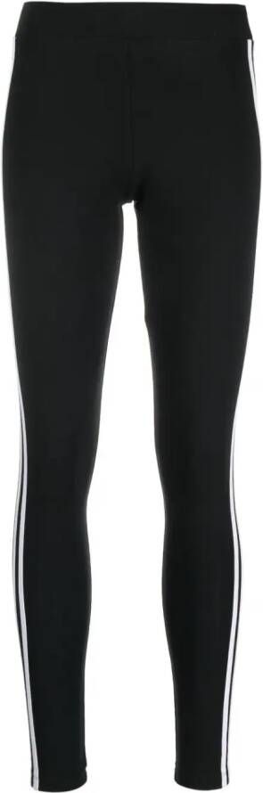 adidas 3-Stripes stretch-cotton leggings Zwart