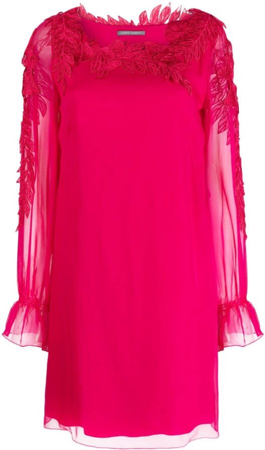 Alberta Ferretti Zijden mini-jurk Roze