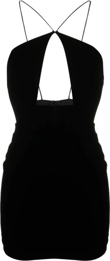 Alex Perry Satijnen mini-jurk Zwart