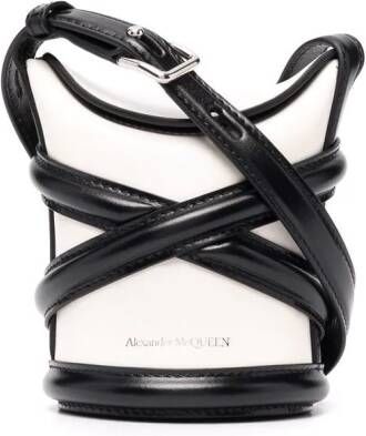 Alexander McQueen The Curve kleine bucket-tas Wit