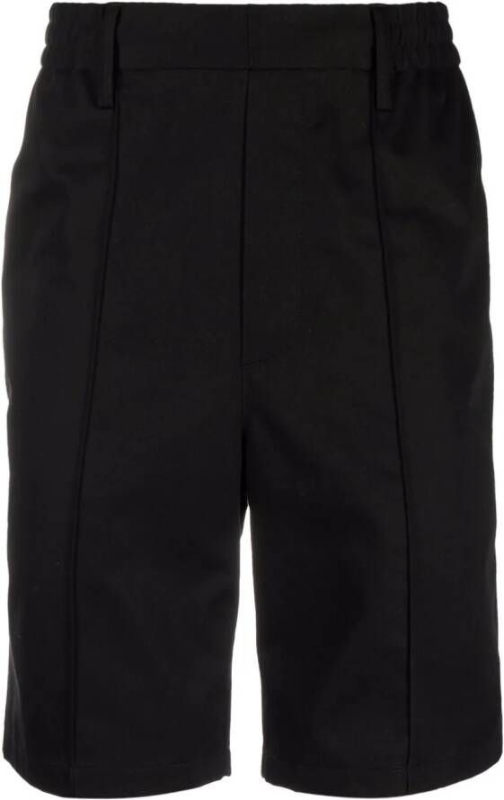 AMI Paris Bermuda shorts met elastische taille Zwart