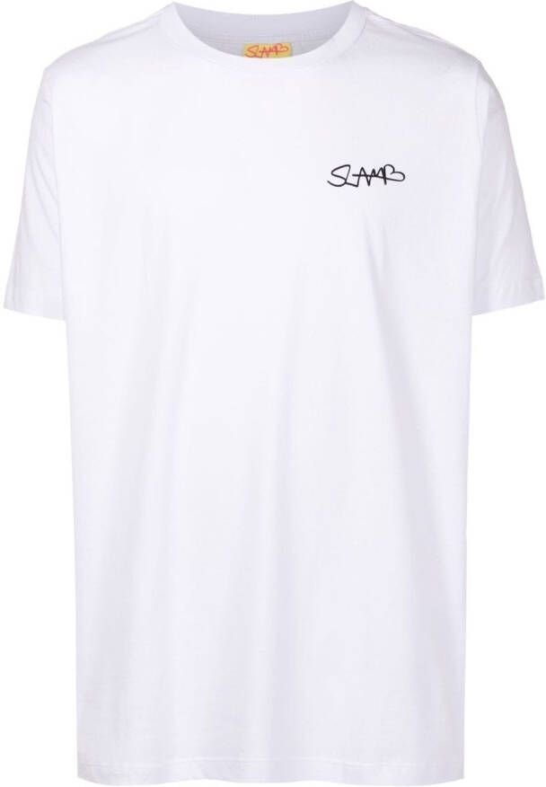 Amir Slama T-shirt met logoprint Wit