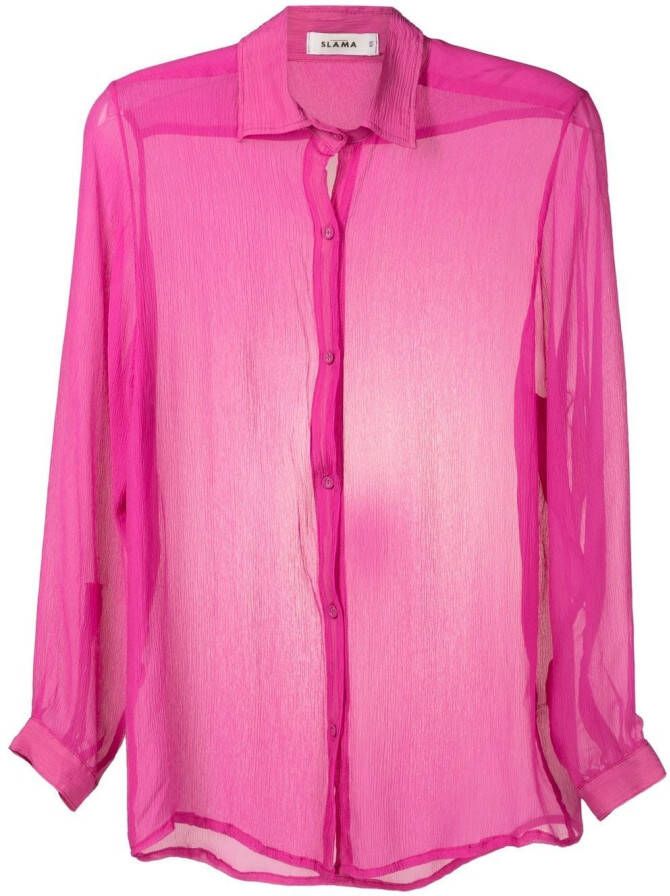 Amir Slama Zijden blouse Roze