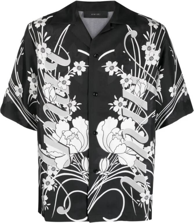 AMIRI Overhemd met bloemenprint Zwart