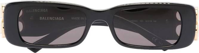 Balenciaga Eyewear Dynasty zonnebril met rechthoekig montuur Zwart
