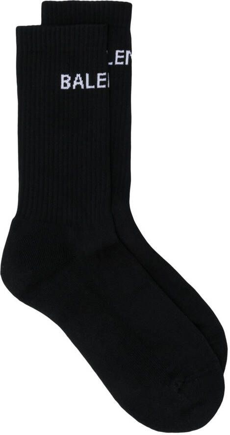 Balenciaga logo sokken Zwart