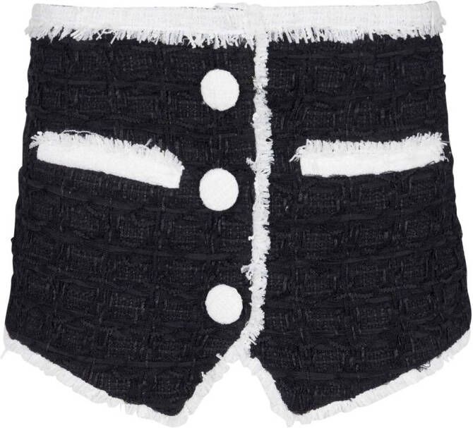 Balmain Mini-jupe en tweed Black Dames