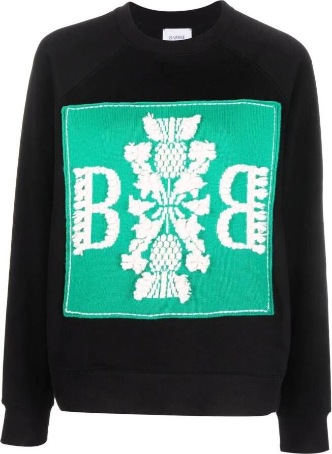 Barrie Sweater met borduurwerk Zwart