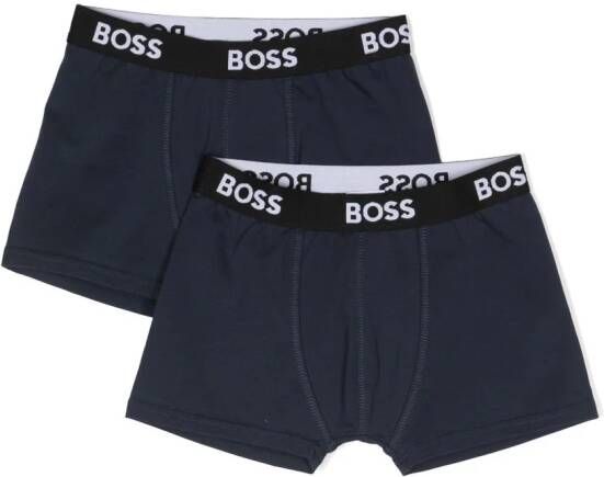 BOSS Kidswear Twee boxershorts Blauw