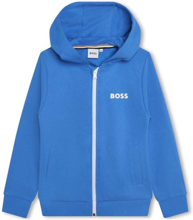 BOSS Kidswear Vest met capuchon Blauw