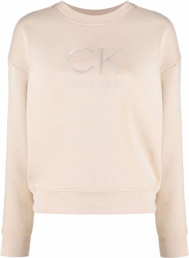 Calvin Klein Sweater met logoprint Beige