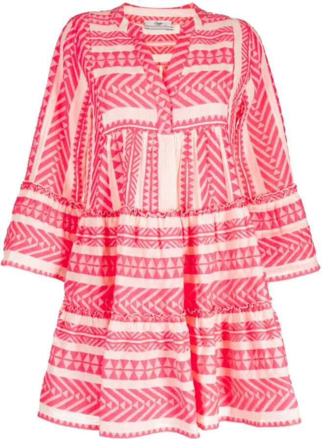 Devotion Ella Mini-jurk met zigzag patroon Roze