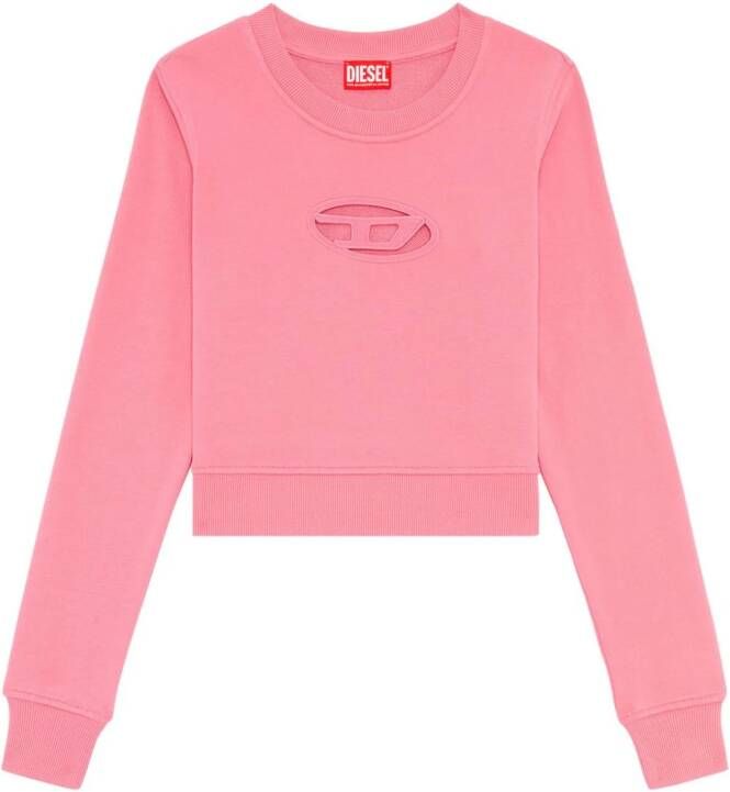 Diesel Cropped sweater Roze