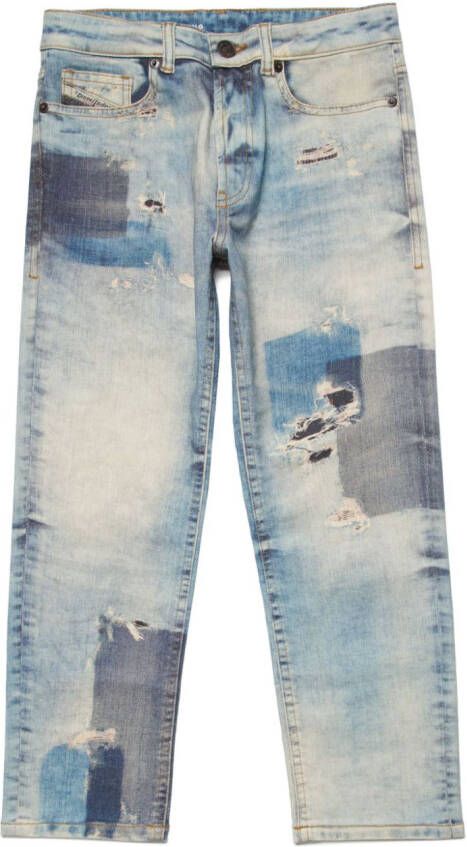 Diesel Kids Jeans met gescheurd detail Blauw