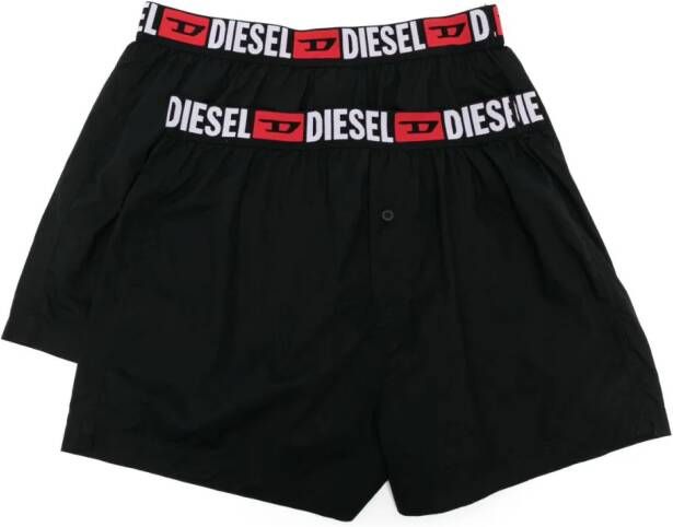 Diesel Vijf boxershorts met logoband Zwart
