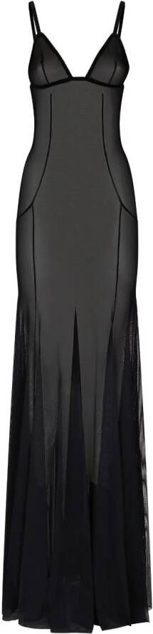 Dolce & Gabbana Semi-doorzichtig nachthemd Zwart