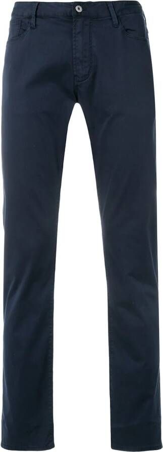 Emporio Armani straight-leg trousers Blauw