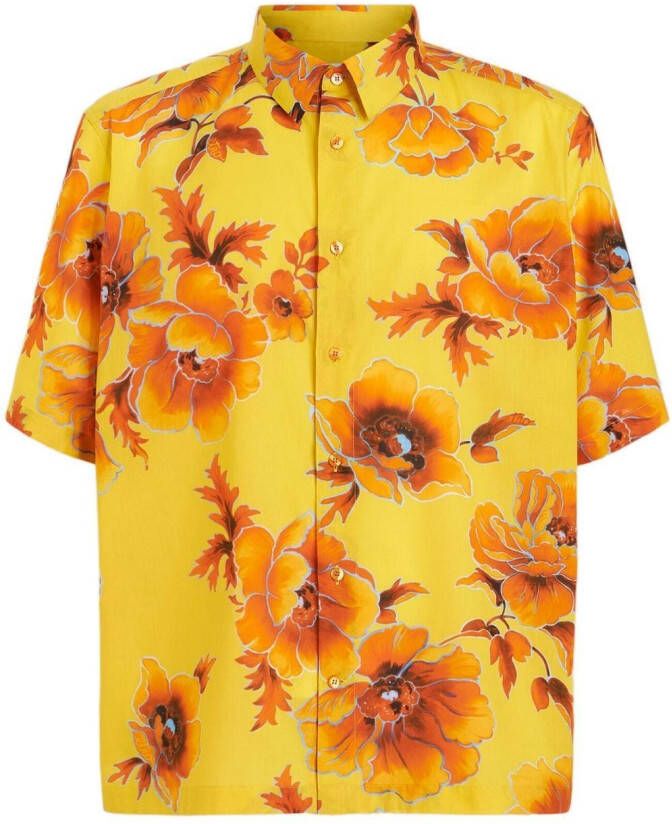 ETRO Overhemd met bloemenprint Geel