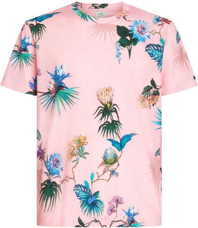 ETRO T-shirt met bloemenprint Roze