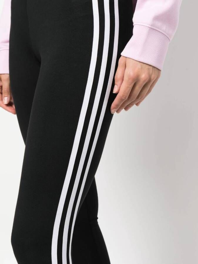 adidas 3-Stripes stretch-cotton leggings Zwart