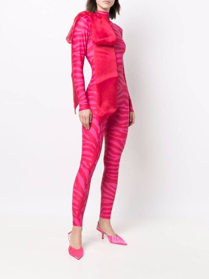 Atu Body Couture Catsuit met tijgerprint Roze