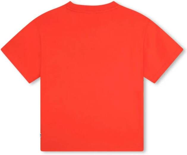 BOSS Kidswear T-shirt met geborduurd logo Rood