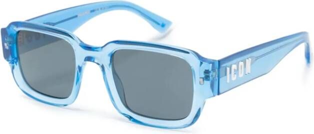 Dsquared2 Eyewear Icon zonnebril met rechthoekig montuur Blauw
