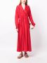 Forte Maxi-jurk met V-hals Rood - Thumbnail 2