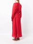 Forte Maxi-jurk met V-hals Rood - Thumbnail 4