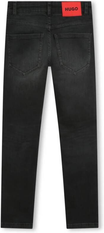 HUGO KIDS Mid waist straight jeans Zwart