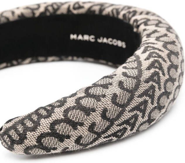 Marc Jacobs Haarband met logo jacquard Beige