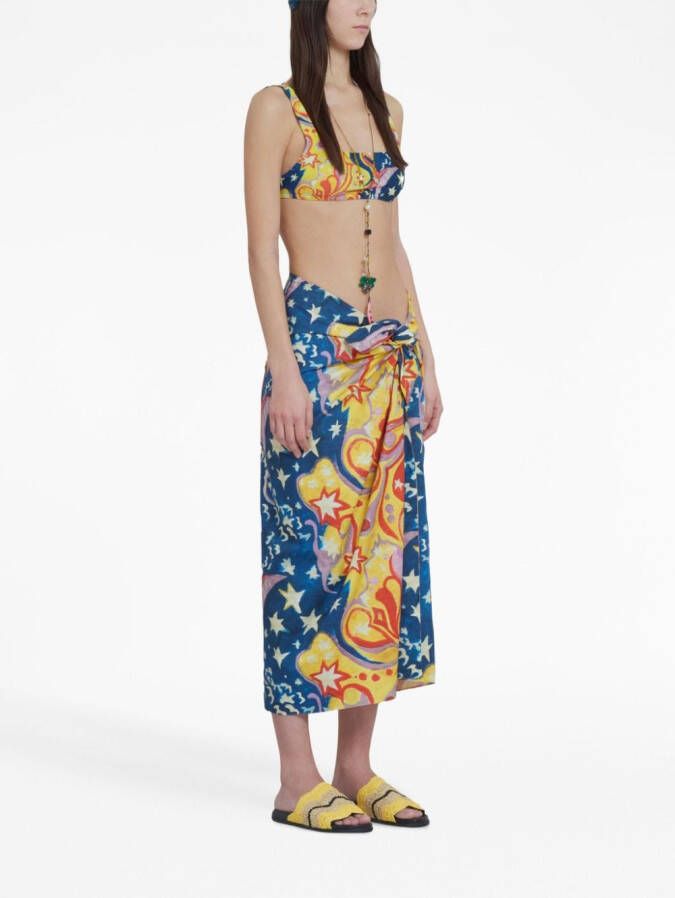 Marni Bikini met grafische print Blauw