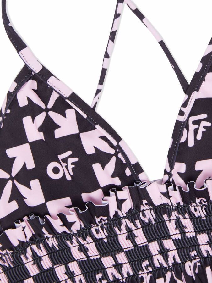 Off-White Kids Bikini met monogram Zwart