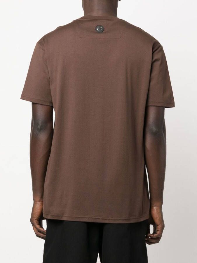 Philipp Plein T-shirt met ronde hals Bruin