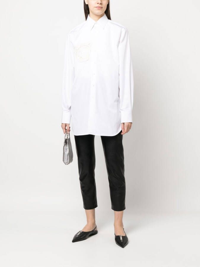 Stella McCartney Overhemd met gehaakte patch Wit