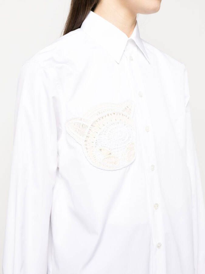 Stella McCartney Overhemd met gehaakte patch Wit