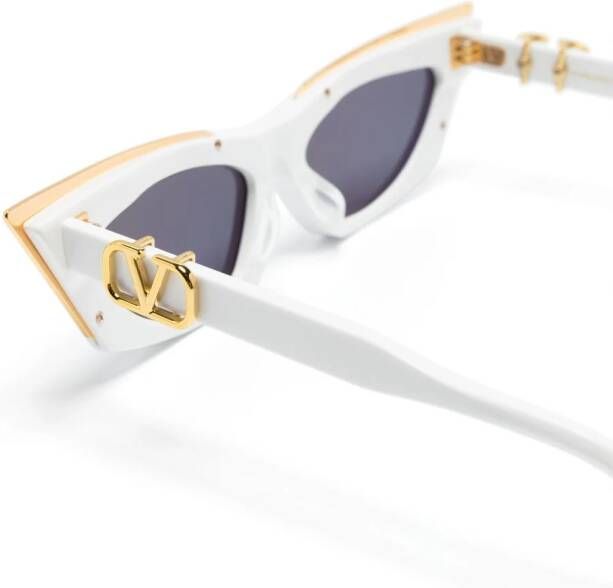 Valentino Eyewear Zonnebril met cat-eye montuur Wit
