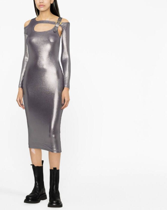 Versace Jeans Couture Metallic jurk Zilver