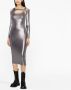 Versace Jeans Couture Metallic jurk Zilver - Thumbnail 2