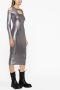 Versace Jeans Couture Metallic jurk Zilver - Thumbnail 4