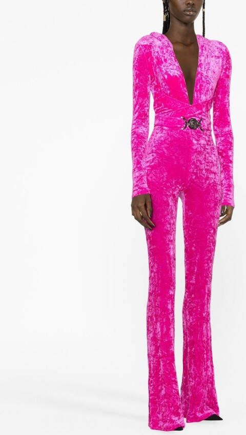 Versace Jumpsuit met V-hals Roze