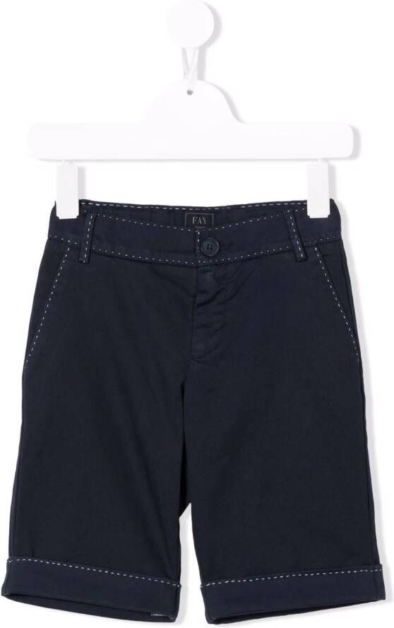 Fay Kids Mid waist bermuda shorts Blauw