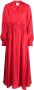 Forte Maxi-jurk met V-hals Rood - Thumbnail 1